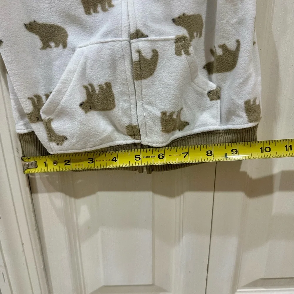Carter's Bear Fleece Vest unisex 24m, Brand New, White And Cream, Zips, Pockets